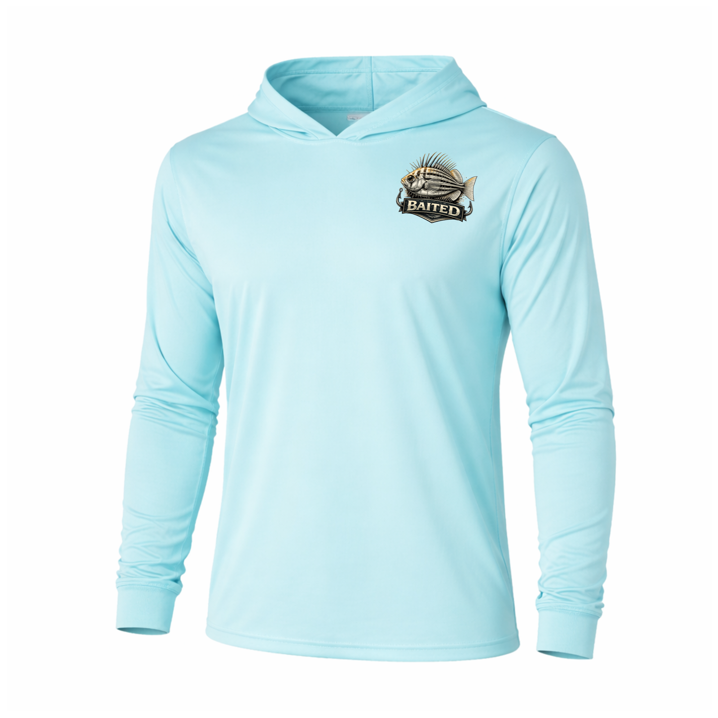 BAITED Offshore Performance Fishing Hoodie – Crab – White