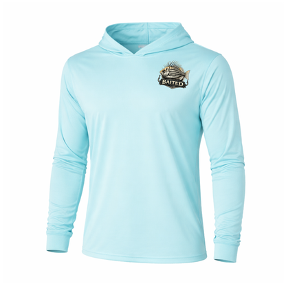 BAITED Offshore Performance Fishing Hoodie – Crab – White