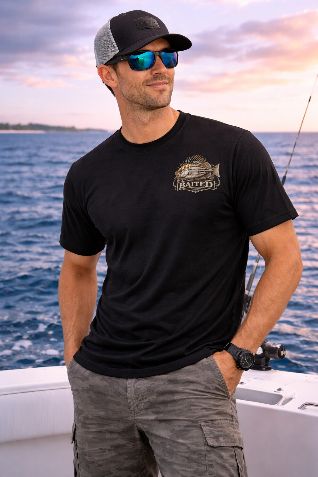 BAITED Offshore Core short sleeve Tee - White