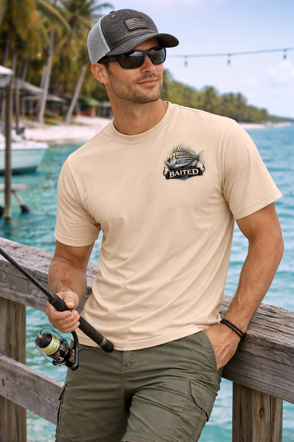 BAITED Offshore Core short sleeve Tee - White