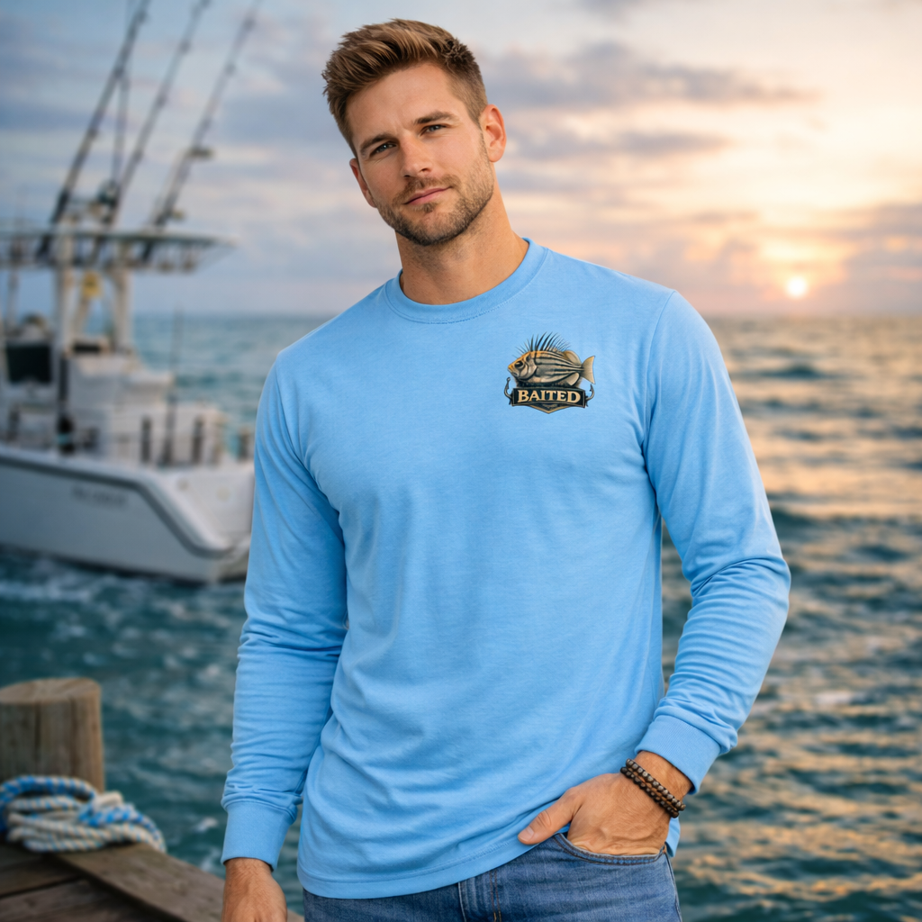 BAITED Offshore Core Long sleeve Tee - White