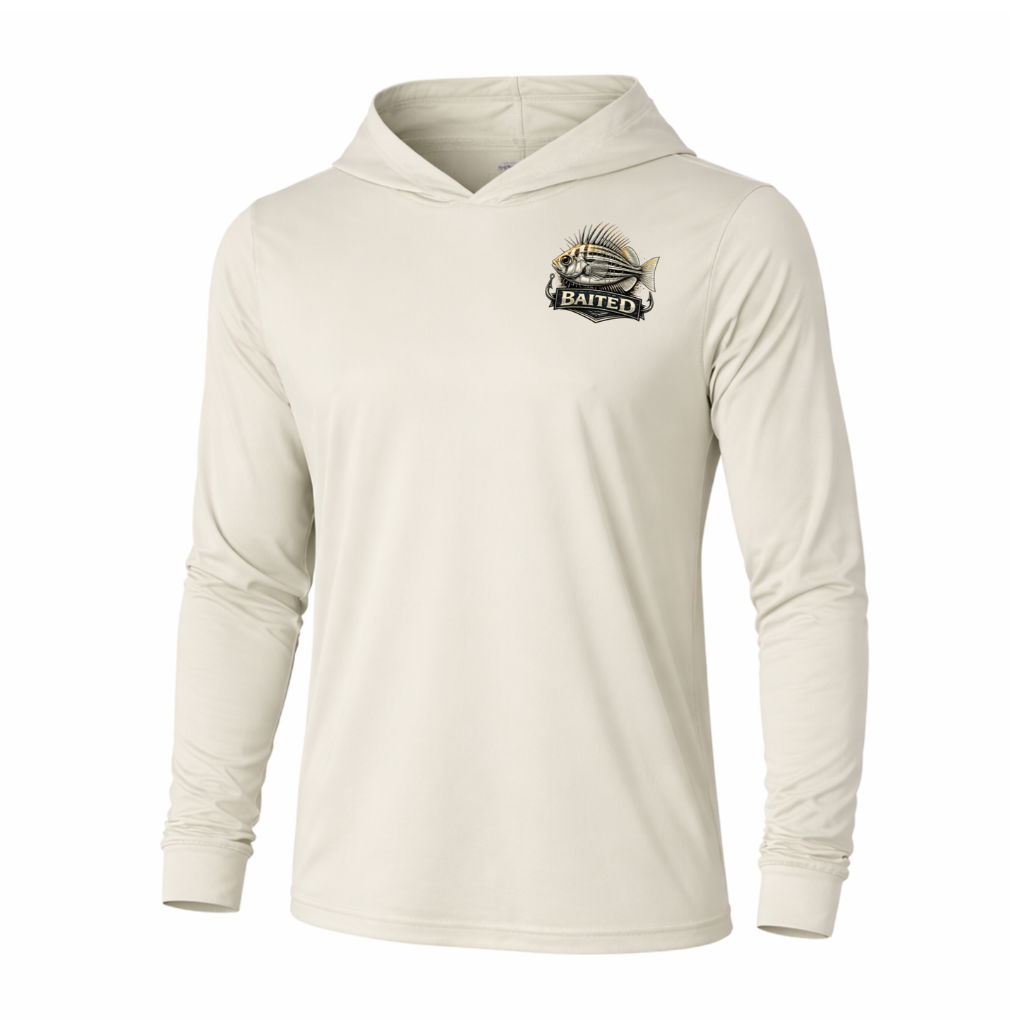 BAITED Offshore Performance Fishing Hoodie – Crab – White
