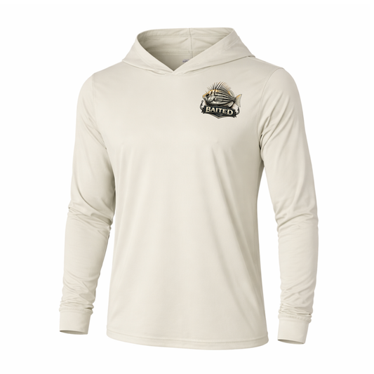 BAITED Offshore Performance Fishing Hoodie – Crab – White